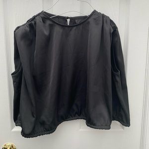 Aqua sleeveless Black Top